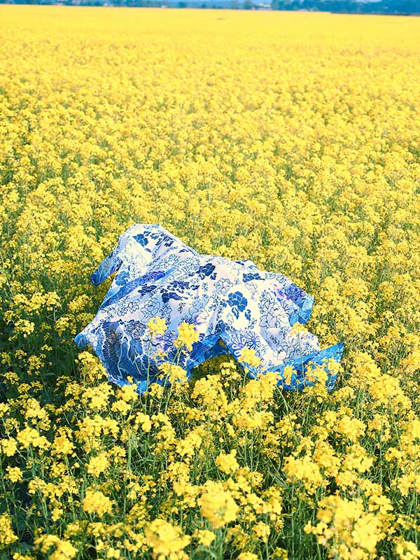 Floral Print Silk Cotton Scarf