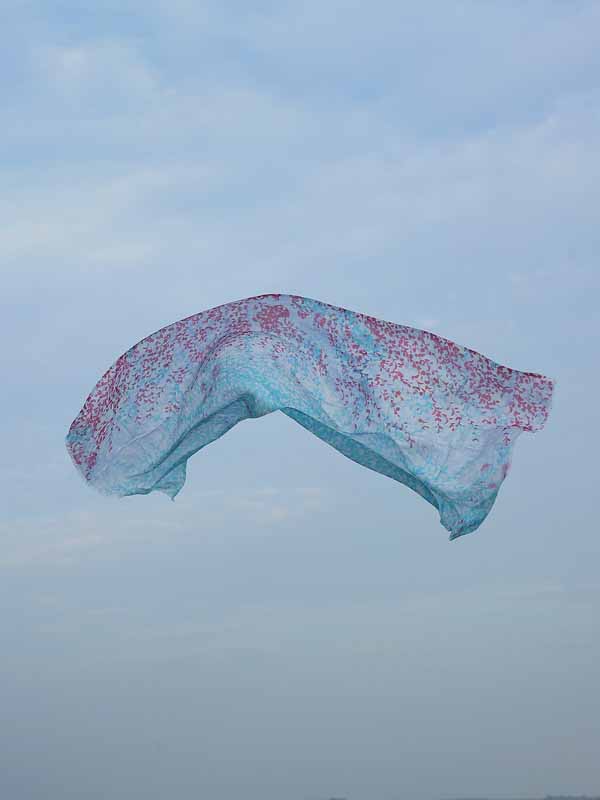 Floral Print Silk Cotton Scarf