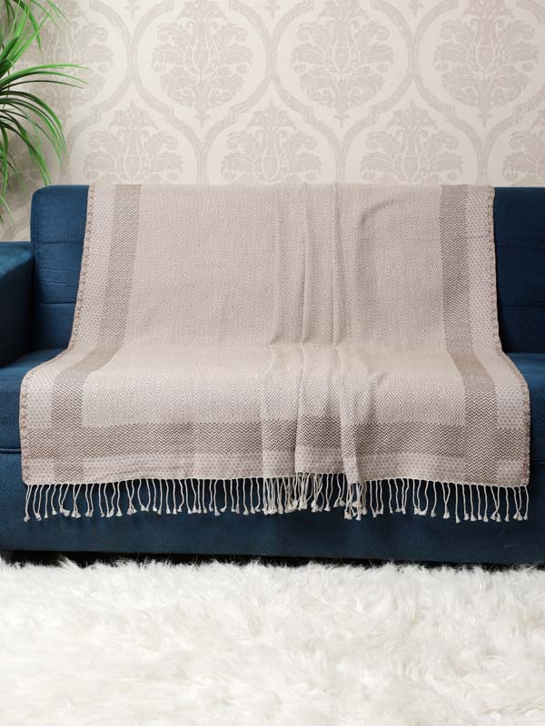 Diamond Weave Cotton Wool Throw
