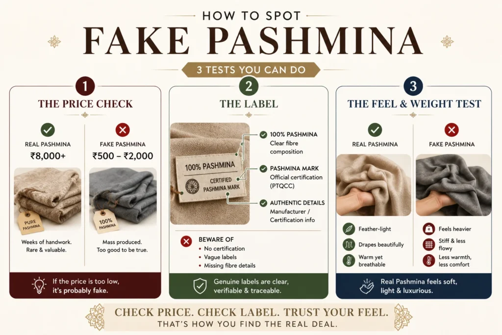 How to Spot Fake Pashmina 3 Tests You Can Do