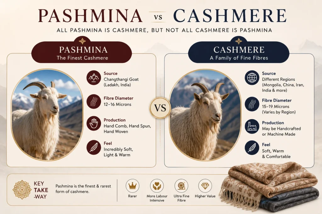 Pashmina vs Cashmere: Are They the Same?