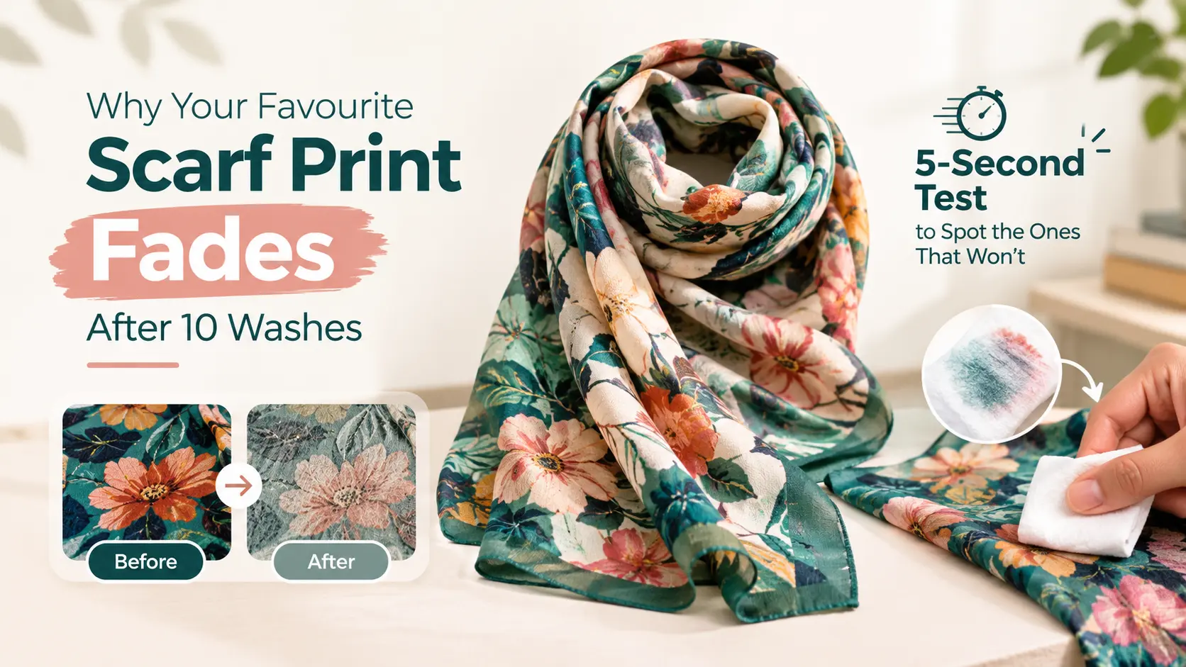 Why Your Favourite Scarf Print Fades After 10 Washes (And the 5-Second Test to Spot the Ones That Won’t)